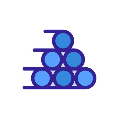 Metalurjik boru ikonu vektörü. İzole edilmiş kontür sembolü gösterimi