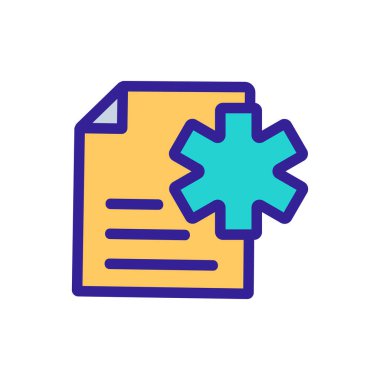 Dosya simge vektörünü ayarla. İzole edilmiş kontür sembolü gösterimi