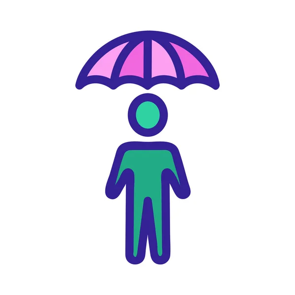 Rain protection icon vector. Isolated contour symbol illustration — Stock Vector