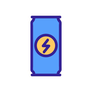 Enerji içeceği ikon vektörü. İzole edilmiş kontür sembolü gösterimi