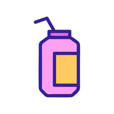 Enerji içeceği ikon vektörü. İzole edilmiş kontür sembolü gösterimi