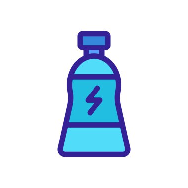 Enerji içeceği ikon vektörü. İzole edilmiş kontür sembolü gösterimi