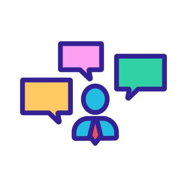 vektör simgesini analiz ediyorum. İzole edilmiş kontür sembolü gösterimi