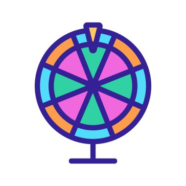 Fortune ikon vektörü. İzole edilmiş kontür sembolü gösterimi