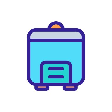 Yavaş pişirme ikonu vektörü. İzole edilmiş kontür sembolü gösterimi