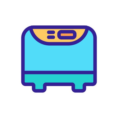 Yavaş pişirme ikonu vektörü. İzole edilmiş kontür sembolü gösterimi