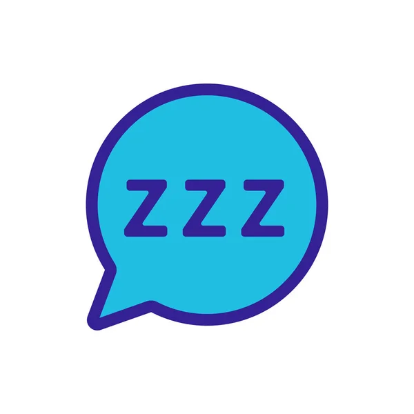 Snoring icon vector. Isolated contour symbol illustration — 스톡 벡터