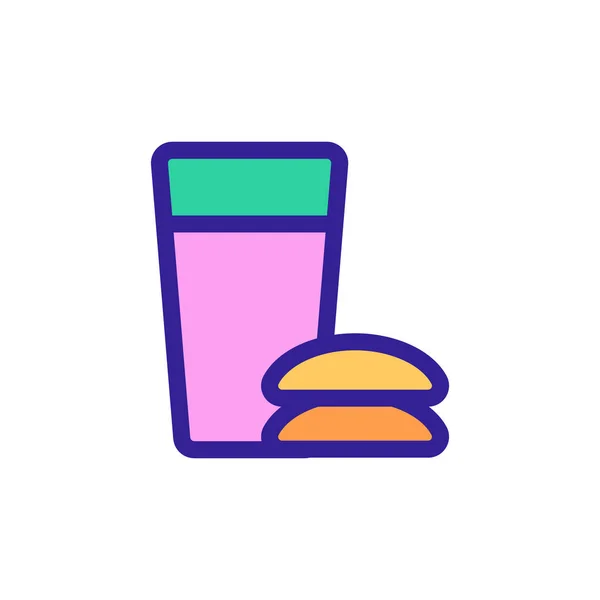 Breakfast icon vector. Isolated contour symbol illustration — 스톡 벡터