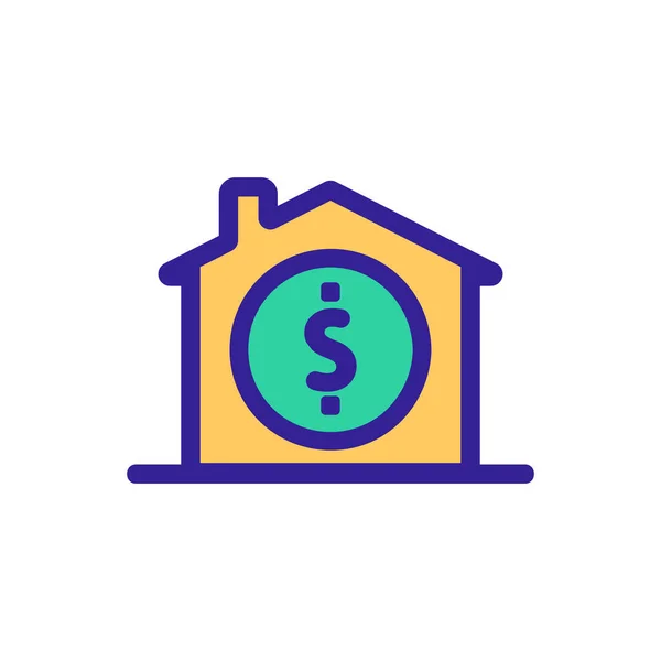 Vetor ícone venda imobiliária. Isolado contorno símbolo ilustração —  Vetores de Stock