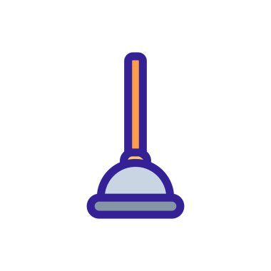 Vantuz simge vektörü. İzole edilmiş kontür sembolü gösterimi