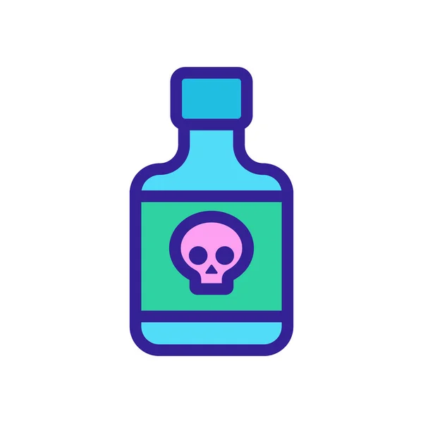 Sustancias venenosas vector icono. Ilustración del símbolo de contorno aislado — Vector de stock