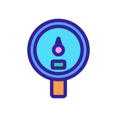 Su sayacı ikon vektörü. İzole edilmiş kontür sembolü gösterimi