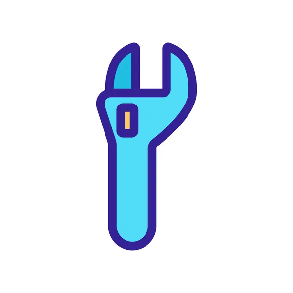 Ikona klucza jest wektorem. Ilustracja izolowanego symbolu konturu — Wektor stockowy