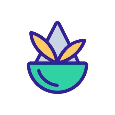 Ev yapımı çiçek ikonu vektörü. İzole edilmiş kontür sembolü gösterimi