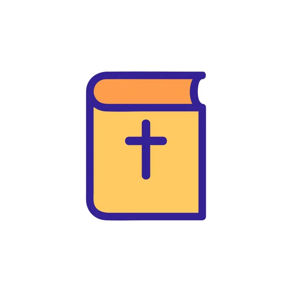 Bible icon vector. Isolated contour symbol illustration — 스톡 벡터