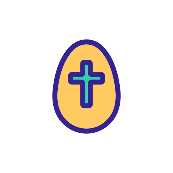 Easter egg icon vector. Isolated contour symbol illustration — 스톡 벡터
