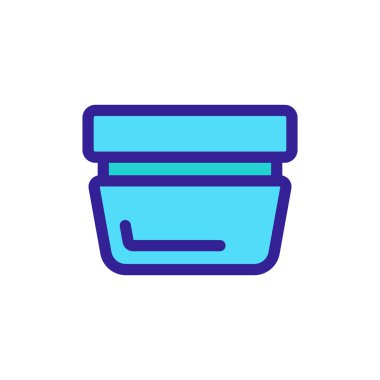 Dondurma ikonu vektörü. İzole edilmiş kontür sembolü gösterimi