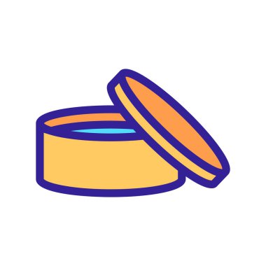 Dondurma ikonu vektörü. İzole edilmiş kontür sembolü gösterimi