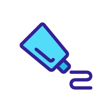 Dondurma ikonu vektörü. İzole edilmiş kontür sembolü gösterimi