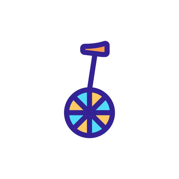 Unicycle vector ícone. Isolado contorno símbolo ilustração —  Vetores de Stock