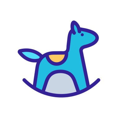 Tahta at ikon vektörü. İzole edilmiş kontür sembolü gösterimi