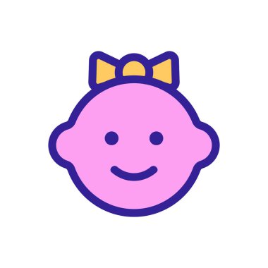 Yay ikon vektörü olan kız. İzole edilmiş kontür sembolü gösterimi