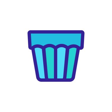 Cam ikon vektörü. İzole edilmiş kontür sembolü gösterimi