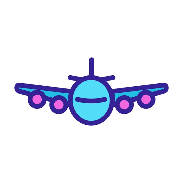 Yolcu uçağı ikon vektörü. İzole edilmiş kontür sembolü gösterimi — Stok Vektör