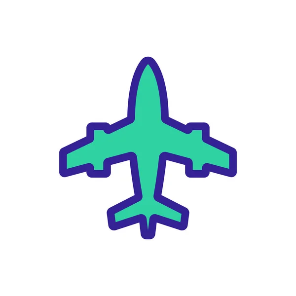 Vettore icona piano passeggeri. Illustrazione del simbolo del contorno isolato — Vettoriale Stock