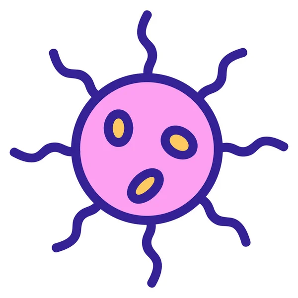 Bakteriensymbolvektor. Isolierte Kontursymboldarstellung — Stockvektor