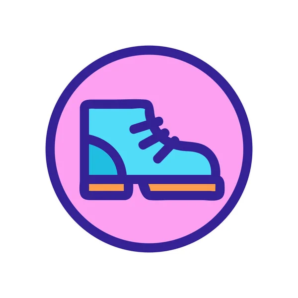 Icono de protección zapatos de vectores. Ilustración del símbolo de contorno aislado — Vector de stock