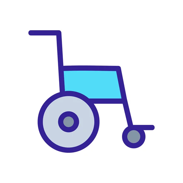 Wheelchair icon vector. Isolated contour symbol illustration — Stock Vector