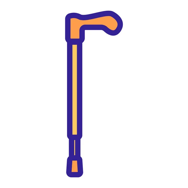 Vetor ortopédico ícone de cana. Isolado contorno símbolo ilustração — Vetor de Stock