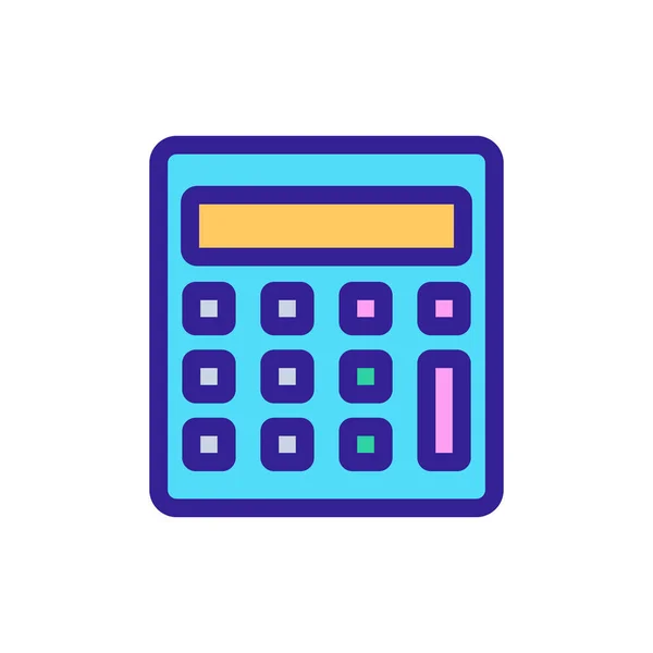 Vetor ícone calculadora. Isolado contorno símbolo ilustração — Vetor de Stock