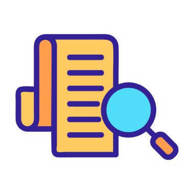 Vektör simgesi verilerini ara. İzole edilmiş kontür sembolü gösterimi