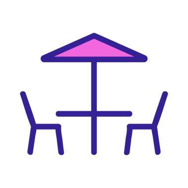 Summer Terrace ikon vektörü. İzole edilmiş kontür sembolü gösterimi