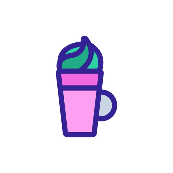 Kaffe dryck ikon vektor. Isolerad kontur symbol illustration — Stock vektor