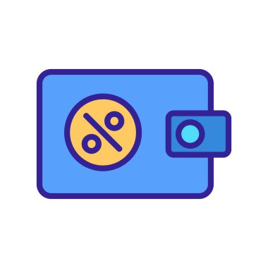 Bağlı iş simgesi vektörü. İzole edilmiş kontür sembolü gösterimi