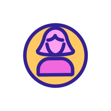 Kullanıcı simgesi bir vektör simgesidir. İzole edilmiş kontür sembolü gösterimi