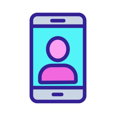 Telefon ikonu vektörüyle kontrol. İzole edilmiş kontür sembolü gösterimi