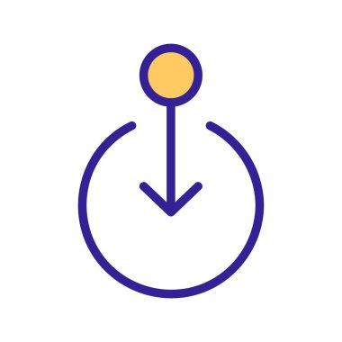 Ekran simgesi vektörünü kaydır. İzole edilmiş kontür sembolü gösterimi