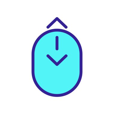 Ekran simgesi vektörünü kaydır. İzole edilmiş kontür sembolü gösterimi