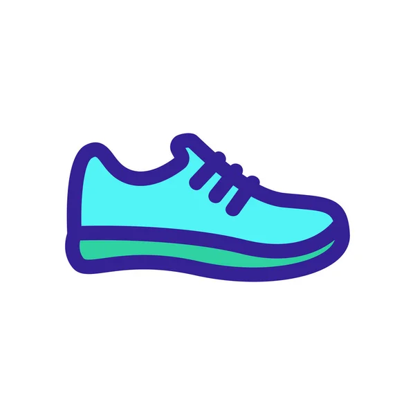 Sneakers ikon vektor. Isolerad kontur symbol illustration — Stock vektor
