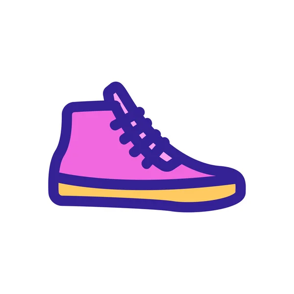 Spor ayakkabısı ikon vektörü. İzole edilmiş kontür sembolü gösterimi — Stok Vektör