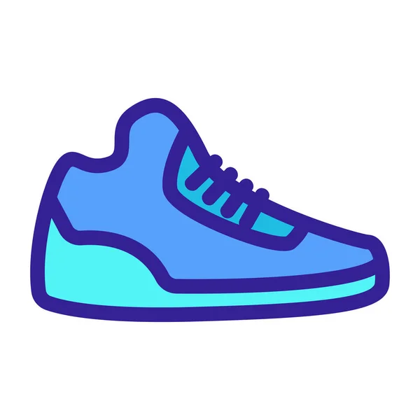 Sneakers icône vecteur. Illustration de symbole de contour isolé — Image vectorielle