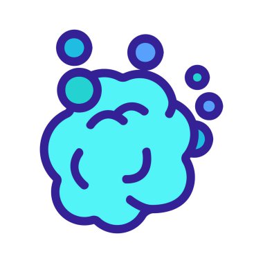 Köpük simgesi vektörü. İzole edilmiş kontür sembolü gösterimi