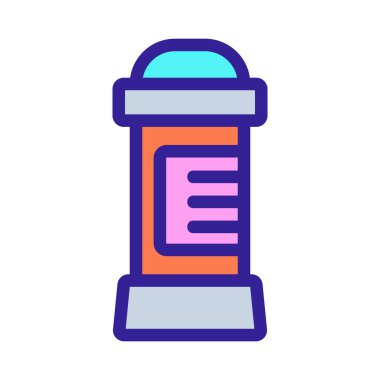 Reklam simgesi vektörü. İzole edilmiş kontür sembolü gösterimi