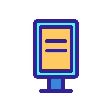 Reklam simgesi vektörü. İzole edilmiş kontür sembolü gösterimi