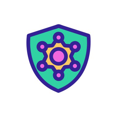 Polis ikon vektörü. İzole edilmiş kontür sembolü gösterimi