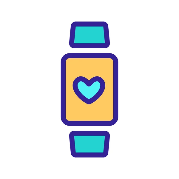 Smartwatch icoon vector. Geïsoleerde contoursymbool illustratie — Stockvector